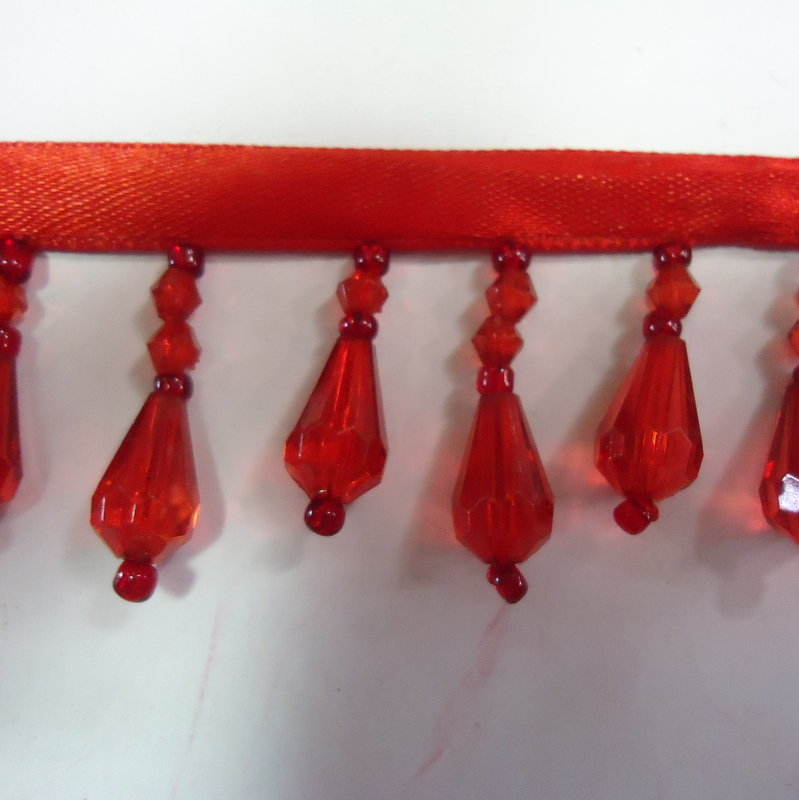 acrylic beads fringe 1 inch